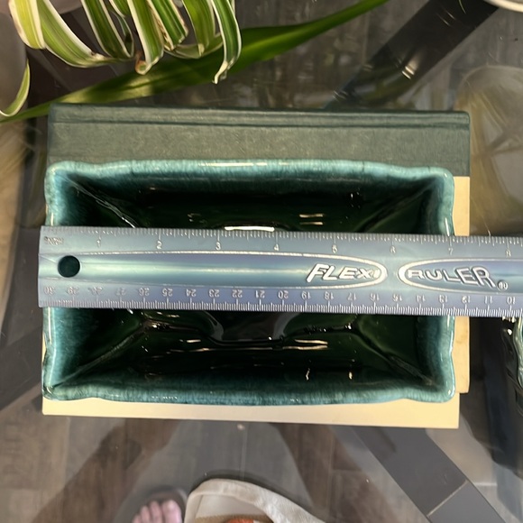 UNGEMACH VINTAGE POTTERY UPCO USA EMERALD GREEN TEAL #76 PLANTer Collectable - Picture 4 of 6